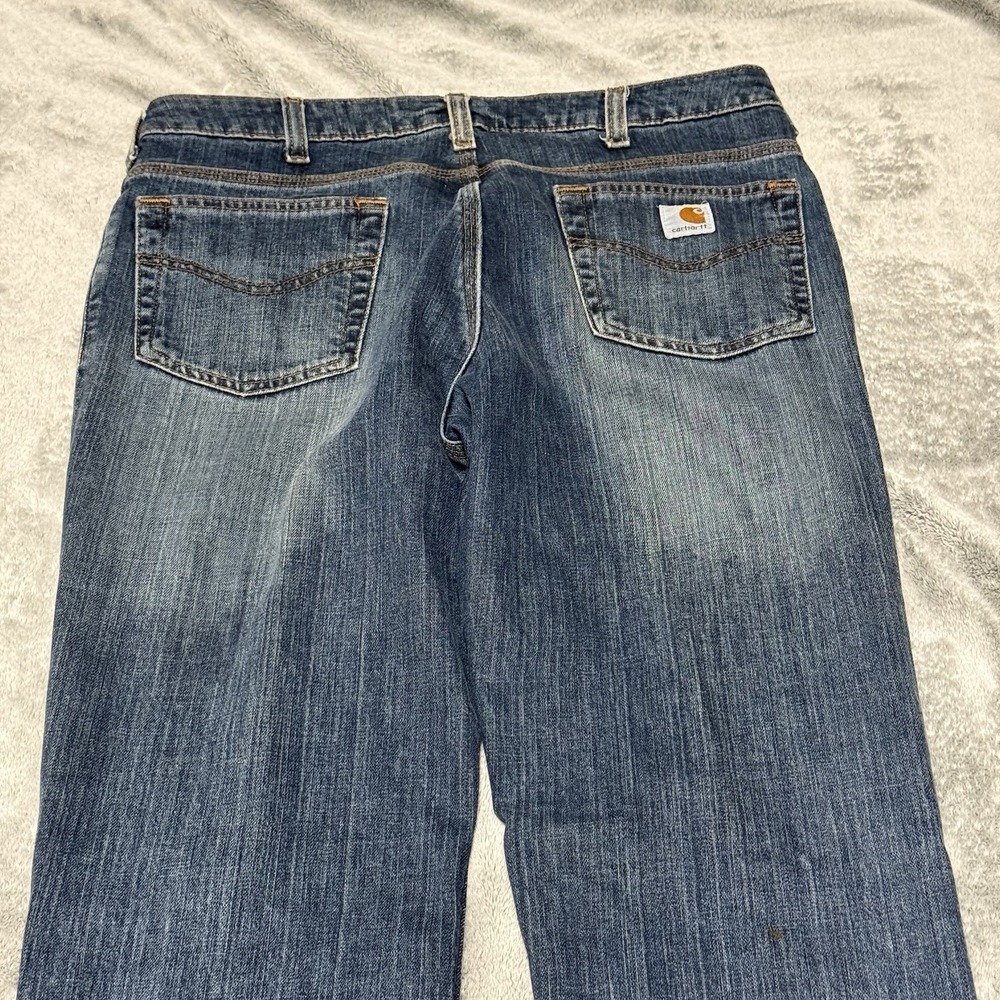 Carhartt Women's Traditional Fit WB001 F10 Size 10x36 Denim Bootcut Jeans